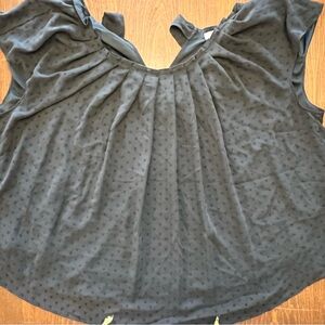 LC Lauren Dark Green Blouse with tie in back